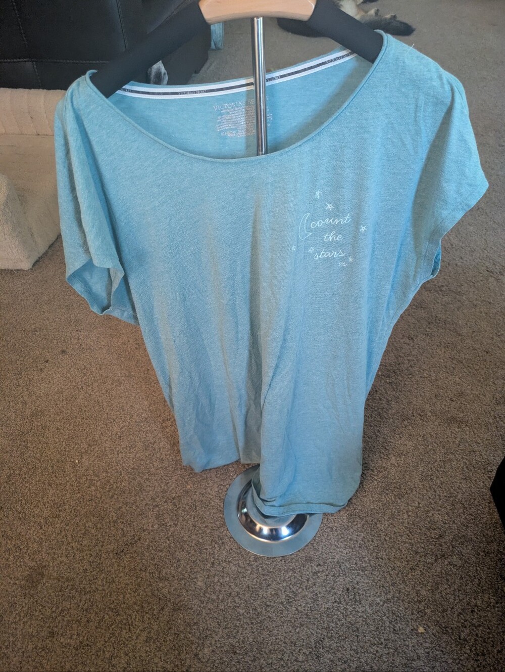 Victoria's Secret Light Blue 'Count the Stars' Graphic sleep shirt